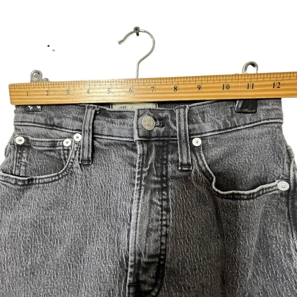 Madewell The‎ Perfect Vintage Straight Jeans Lunar Wash Raw Hem Women’s Size 24